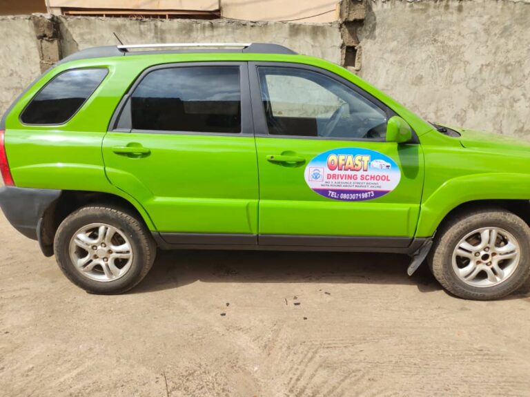 ofast driving school, Akure training vehicle